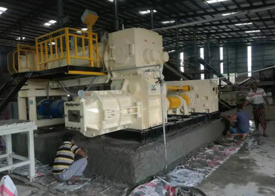 เครื่องทำอิฐดินเหนียวสีแดงประสานกับโครงการเครื่องเป่าห้อง
