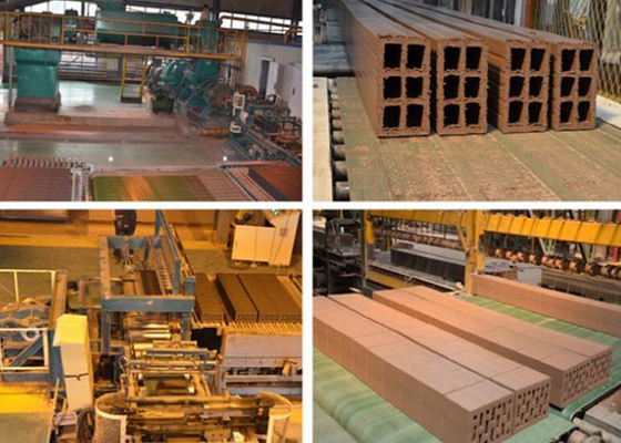 Red Clay Hollow เครื่องทำบล็อกอัตโนมัติเต็มรูปแบบสูญญากาศ Extruder