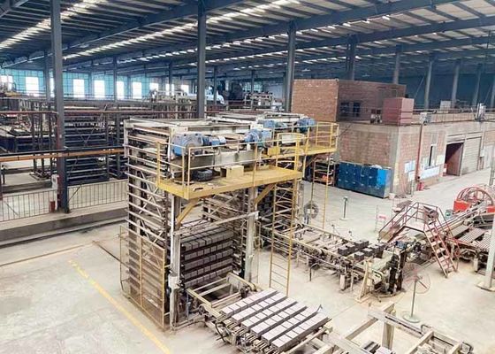 สายการผลิตแบบอัตโนมัติสําหรับการผลิตบล็อกโคลน hollow ด้วยเครื่องแห้งอุโมงค์และความจุขนาดใหญ่ 800 ตัน/วัน