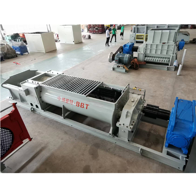 เครื่องผสมอาหารแนวนอนเพลาคู่ 75kw เครื่องผสมอิฐดินเหนียว