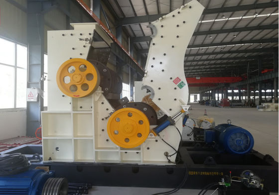 เครื่องบดค้อนโรเตอร์คู่ อัตโนมัติ ประหยัดพลังงาน 2 มอเตอร์ กำลังการผลิต 90-120 ตัน/ชั่วโมง สำหรับบดดินเหนียวและหิน