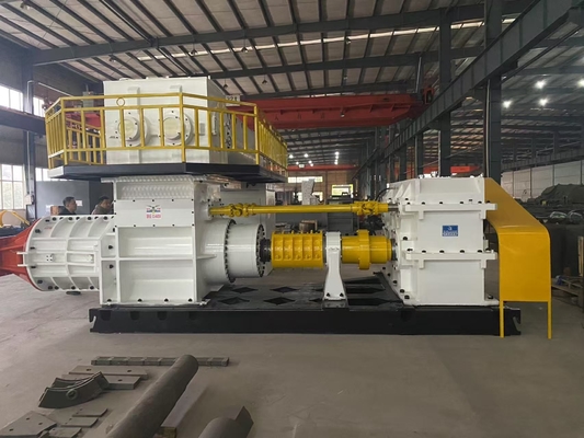 เครื่องทําอิฐดิน วัคิวัม extrusion การทําอิฐดินสําหรับสายการผลิตอิฐอัตโนมัติเต็ม