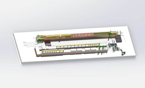 100 ถึง 1,200 ตัน/วัน สายการผลิตอิฐดินแบบอัตโนมัติเต็ม พร้อมเครื่องแห้งอุโมงค์ และเตาอบอุโมงค์สําหรับการผลิตอิฐดิน