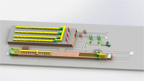 100 ถึง 1,200 ตัน/วัน สายการผลิตอิฐดินแบบอัตโนมัติเต็ม พร้อมเครื่องแห้งอุโมงค์ และเตาอบอุโมงค์สําหรับการผลิตอิฐดิน