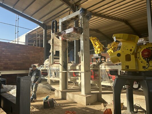 BBT ระบบขนถ่ายและบรรจุอิฐไร้พาเลทอัตโนมัติเต็มรูปแบบ